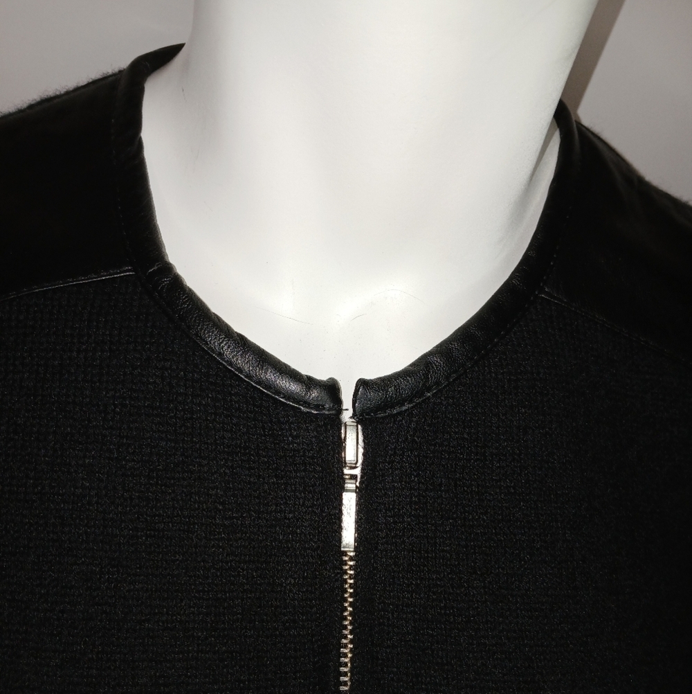 Cashmere Sweater Charter Club Cashmere Sweater Genuine Leather Zip Sweater - Picture 3 of 11